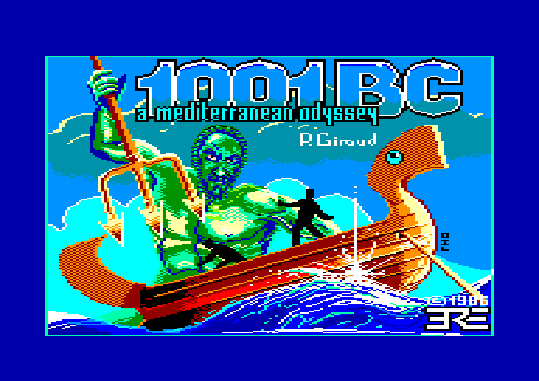 screenshot of the Amstrad CPC game 1001 B.C. - A Mediterranean Odyssey