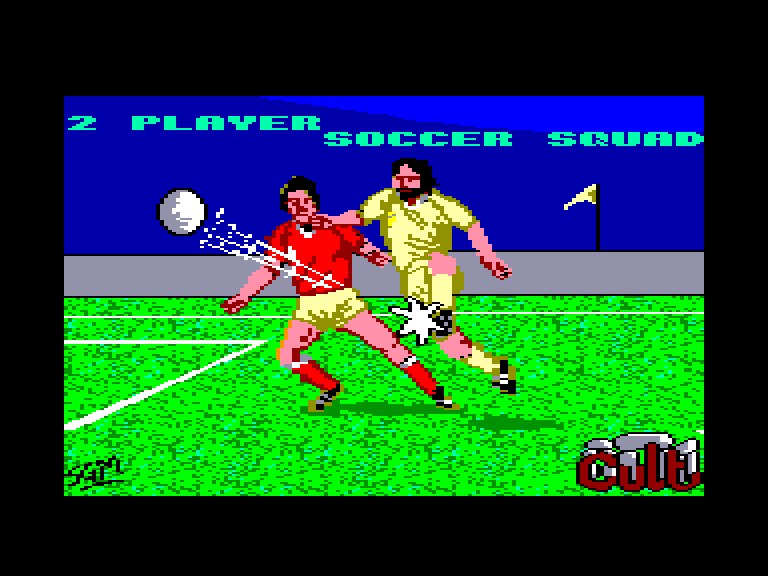 screenshot of the Amstrad CPC game 2 Player Soccer Squad