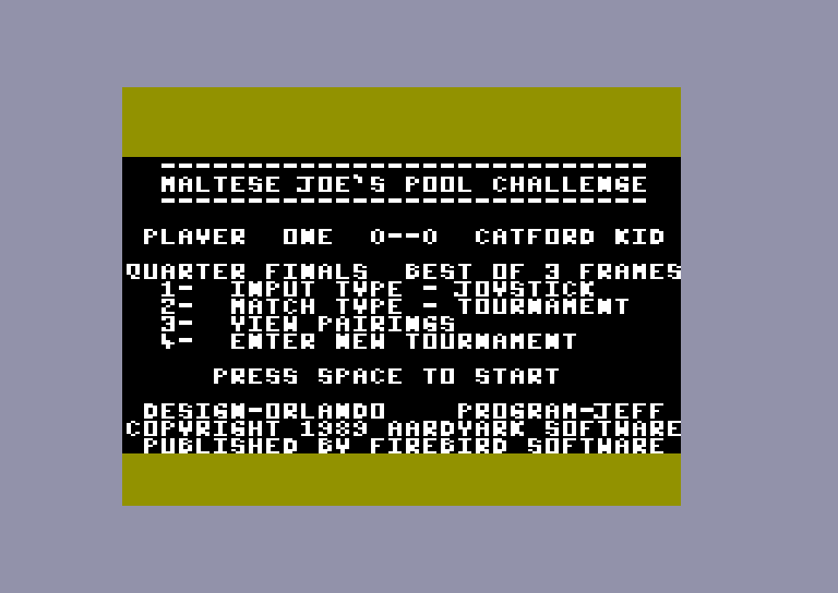screenshot du jeu Amstrad CPC 3D Pool
