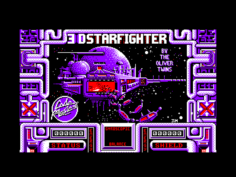 screenshot of the Amstrad CPC game 3D Starfighter