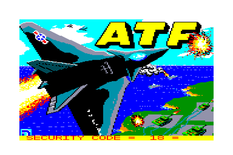 screenshot of the Amstrad CPC game ATF - Advanced Tactical Fighter