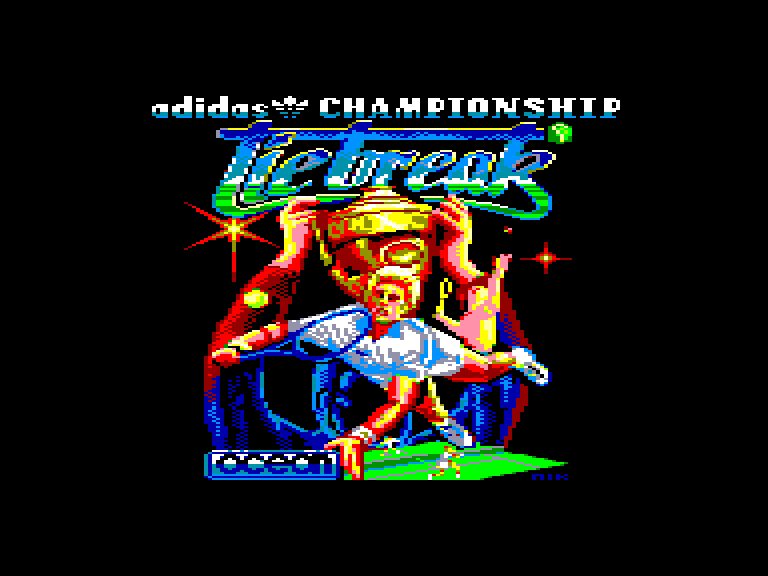 screenshot of the Amstrad CPC game Adidas championship tie-break