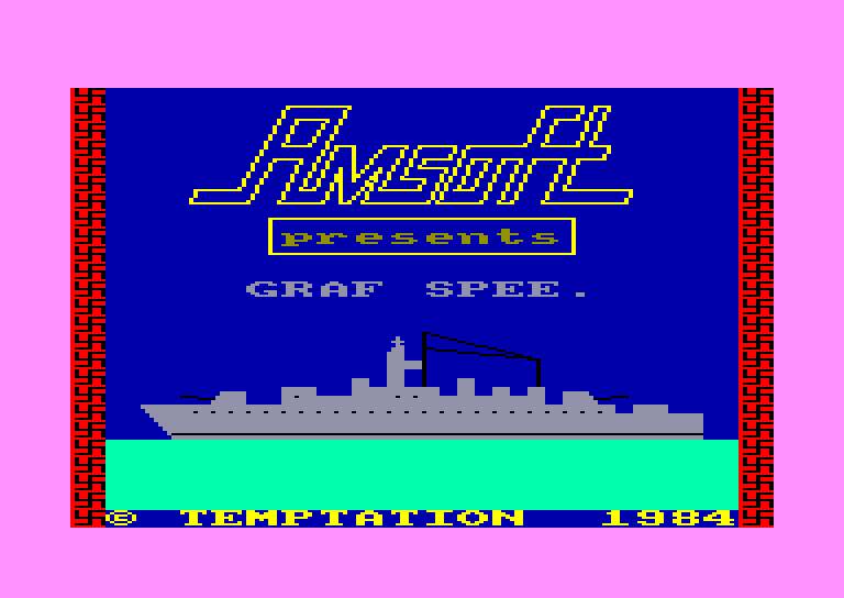screenshot of the Amstrad CPC game Admiral Graf Spee