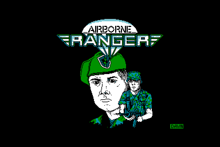 screenshot of the Amstrad CPC game Airborne ranger