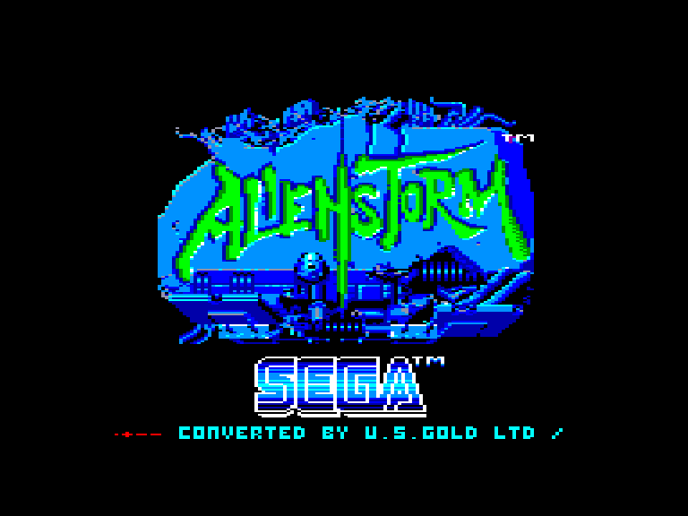 screenshot of the Amstrad CPC game Alien storm