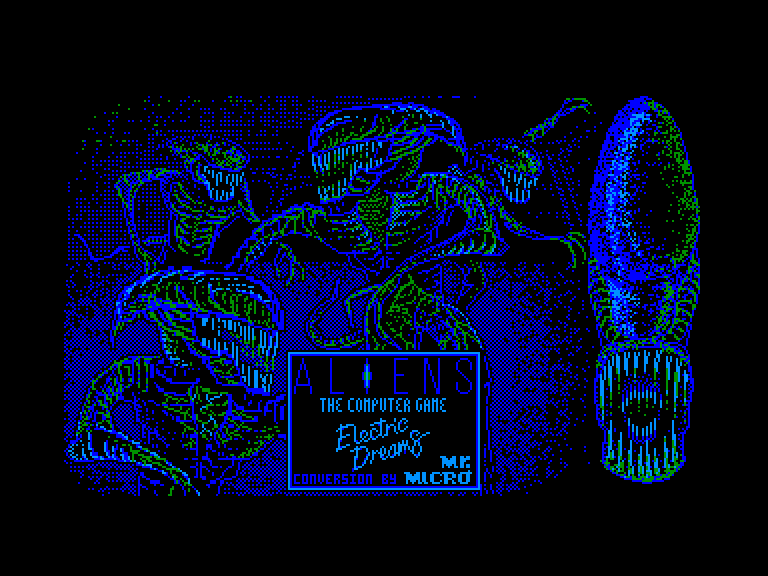 screenshot of the Amstrad CPC game Aliens - US Version