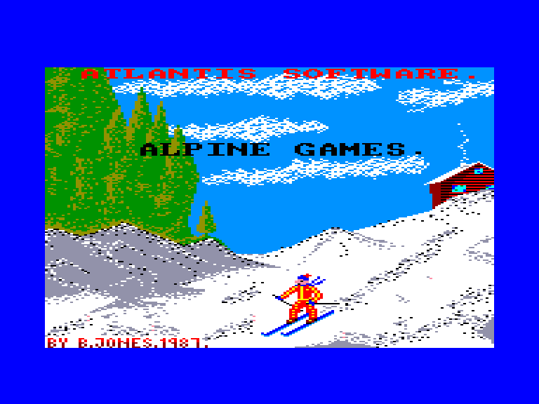 screenshot of the Amstrad CPC game Alpine games