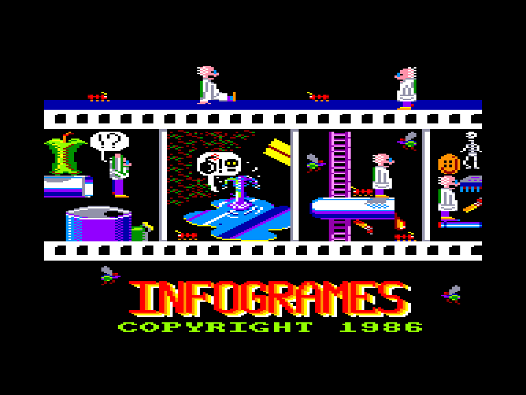 screenshot of the Amstrad CPC game Amazing Shrinking Man (the)