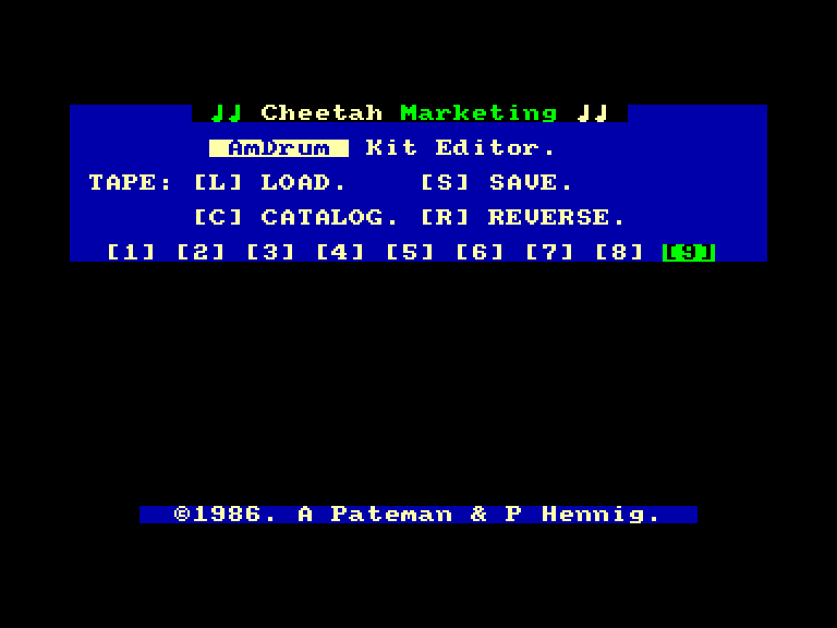screenshot du jeu Amstrad CPC Amdrum - Electro Kit