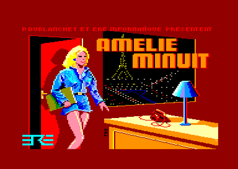 screenshot of the Amstrad CPC game Amélie Minuit