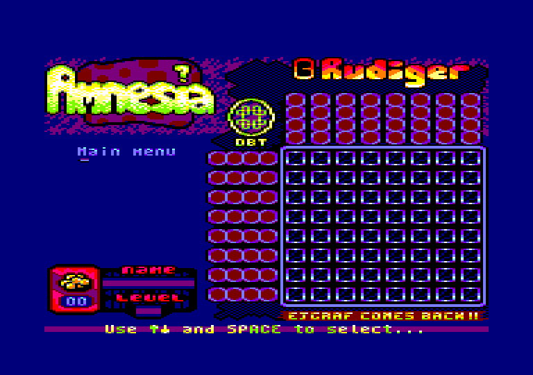 screenshot du jeu Amstrad CPC Amnesia