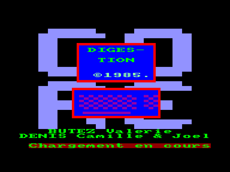 screenshot of the Amstrad CPC game Anatomie