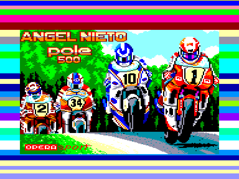 screenshot of the Amstrad CPC game Angel Nieto Pole 500