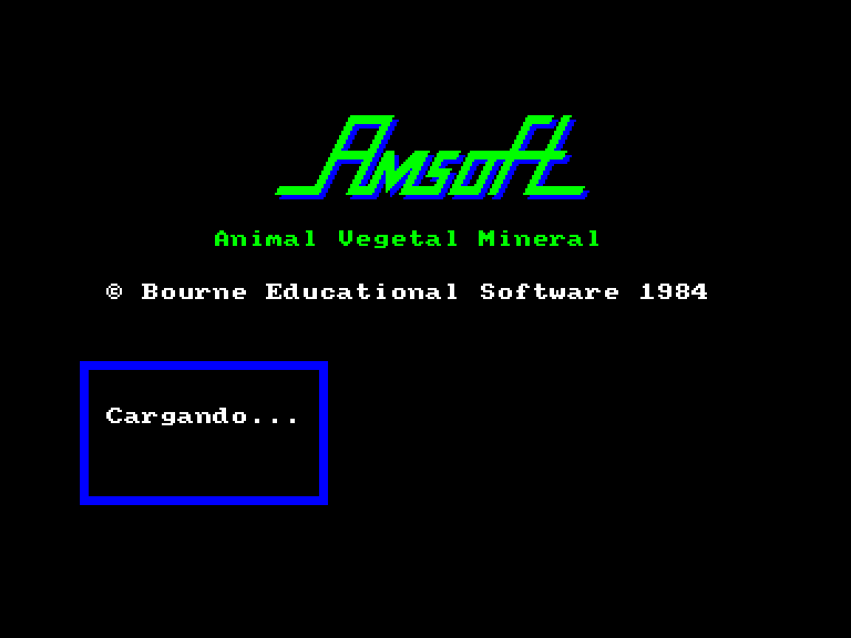 screenshot du jeu Amstrad CPC Animal vegetable mineral