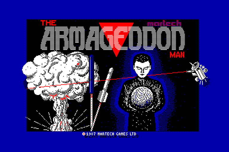screenshot of the Amstrad CPC game Armageddon man (the)
