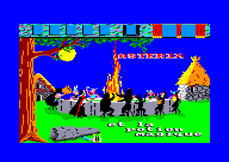 screenshot du jeu Amstrad CPC Asterix et la potion magique