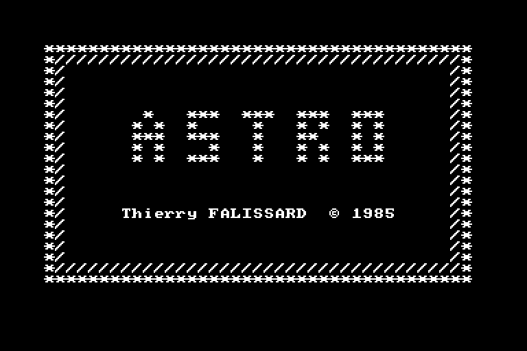 screenshot of the Amstrad CPC game Astro