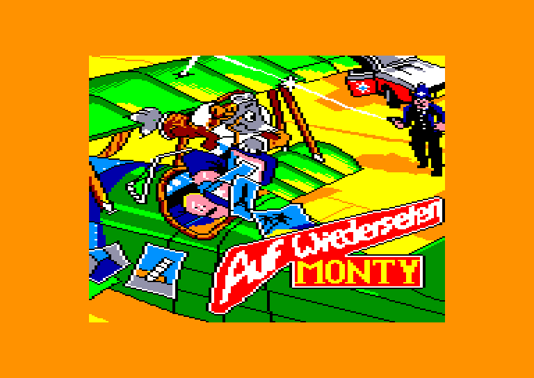 screenshot of the Amstrad CPC game Au Revoir Monty