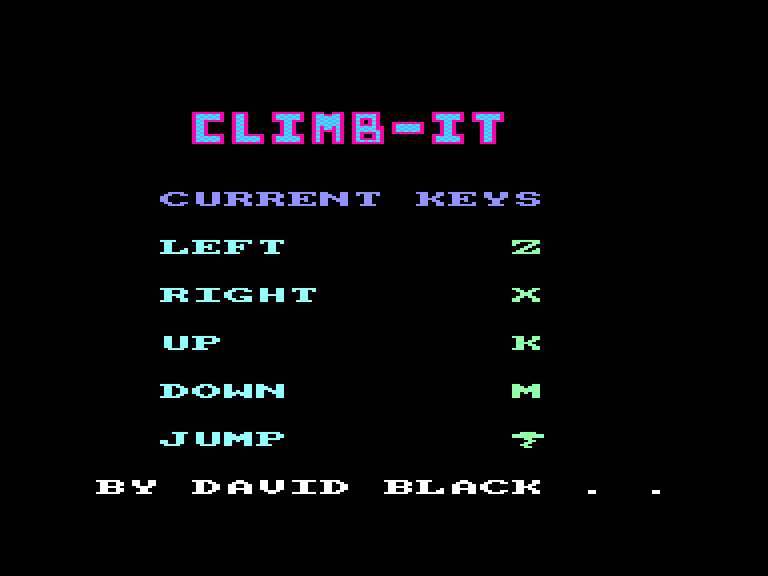 screenshot of the Amstrad CPC game Climb-It