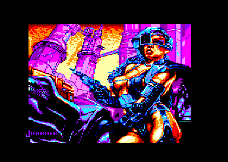 screenshot of the Amstrad CPC game Aventura espacial (la)