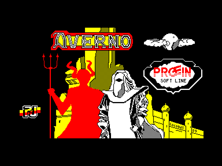 screenshot of the Amstrad CPC game Averno