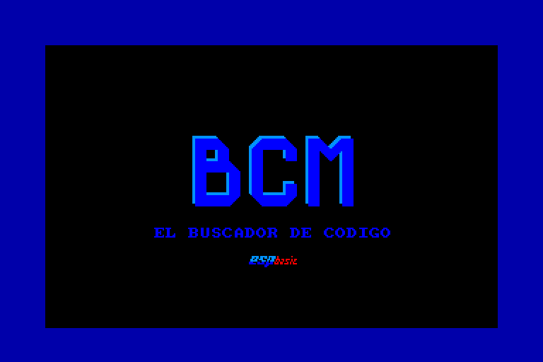 screenshot of the Amstrad CPC game BCM el Buscador de Codigo