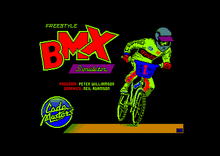 screenshot of the Amstrad CPC game Bmx freestyle