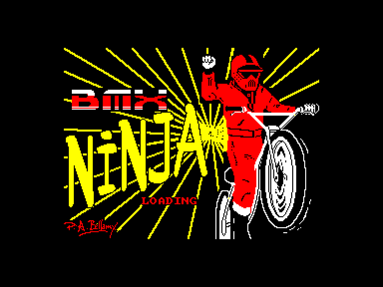 screenshot of the Amstrad CPC game Bmx ninja