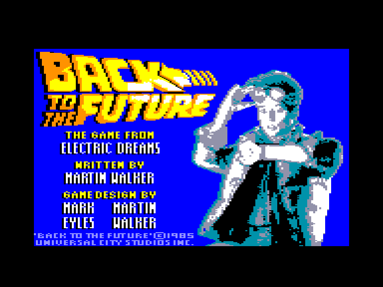 screenshot of the Amstrad CPC game Back to the Future