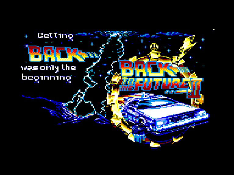 screenshot of the Amstrad CPC game Back to the Future part II