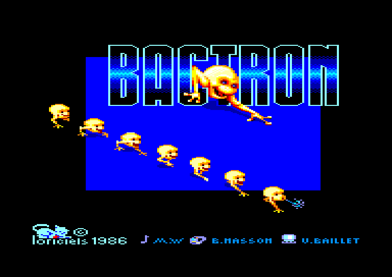 screenshot of the Amstrad CPC game Bactron