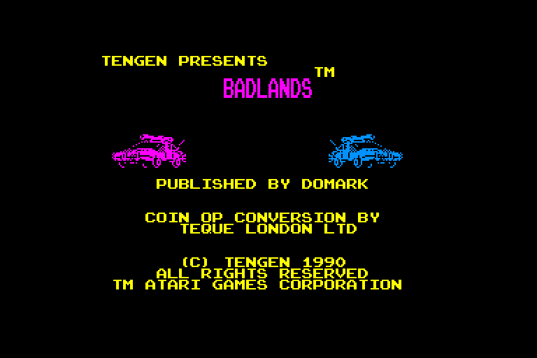 screenshot of the Amstrad CPC game Badlands