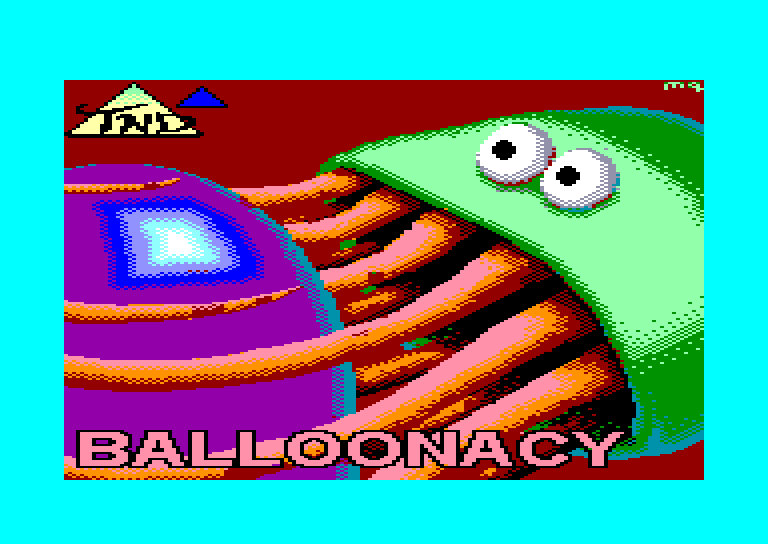 screenshot of the Amstrad CPC game Balloonacy