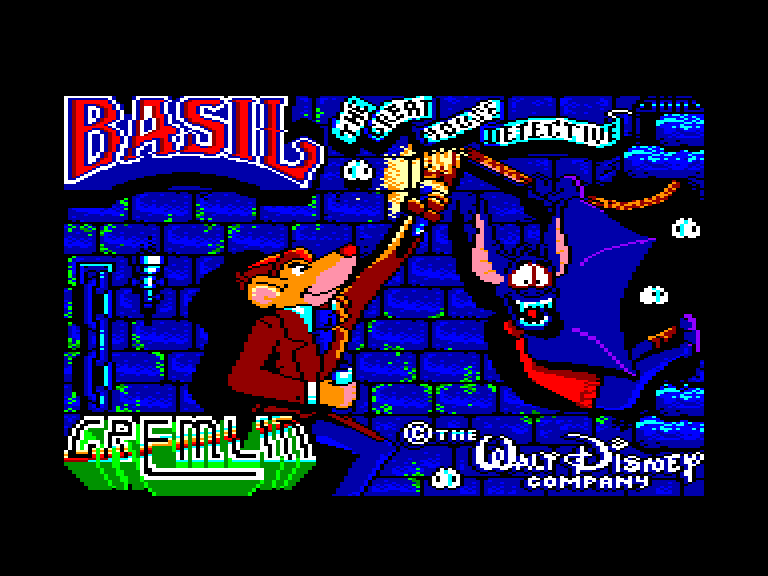 screenshot of the Amstrad CPC game Basil the great mouse detective