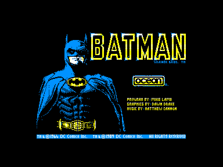 screenshot of the Amstrad CPC game Batman - The movie