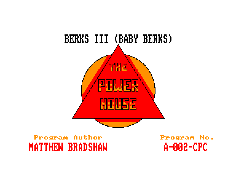 screenshot of the Amstrad CPC game Berks