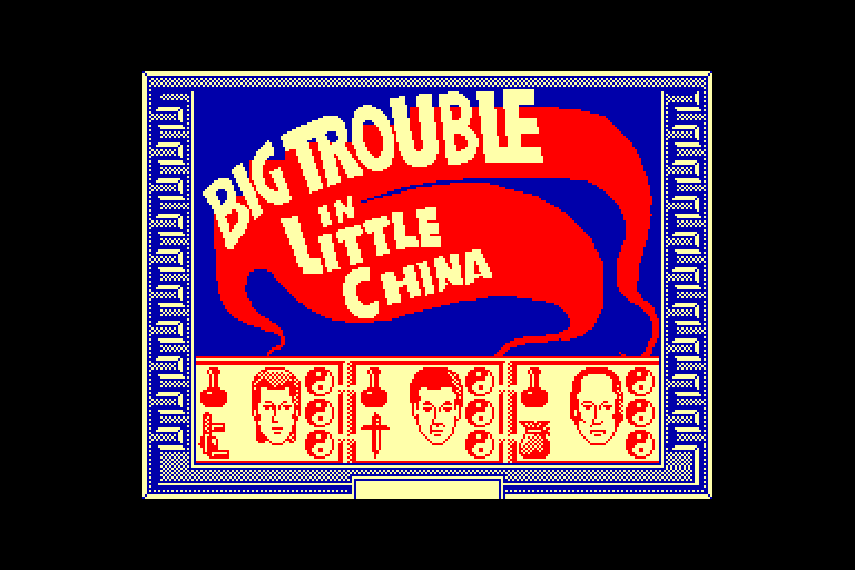 screenshot of the Amstrad CPC game Big trouble in little china