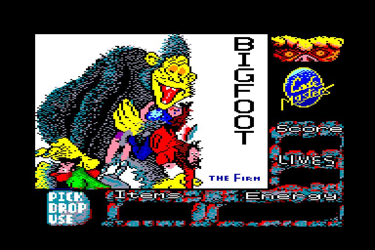 screenshot of the Amstrad CPC game Bigfoot