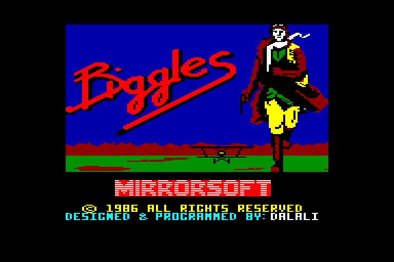 screenshot of the Amstrad CPC game Biggles