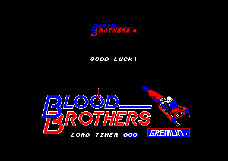 screenshot of the Amstrad CPC game Blood Brothers