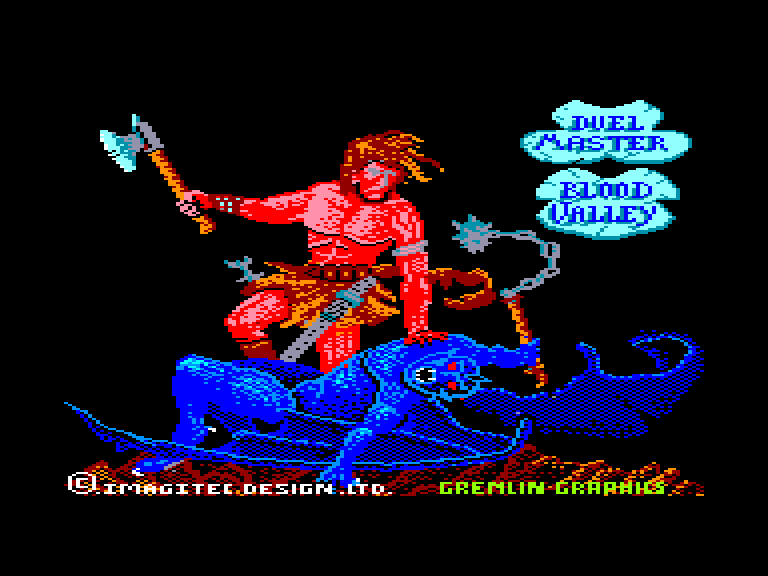 screenshot of the Amstrad CPC game Blood Valley