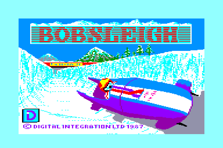 screenshot of the Amstrad CPC game Bobsleigh