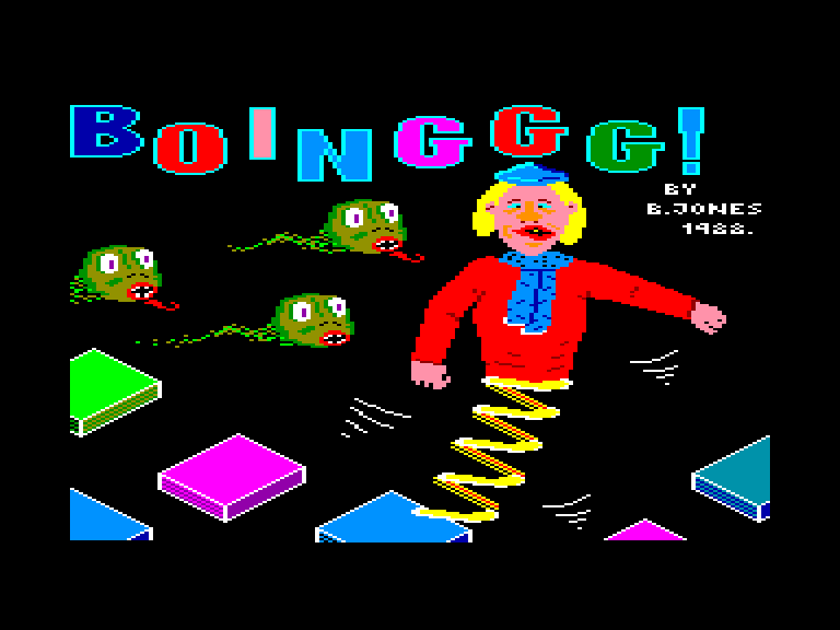 screenshot of the Amstrad CPC game Boinggg!