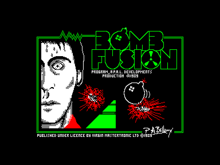 screenshot of the Amstrad CPC game Bomb Fusion