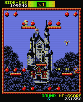 screnshot of the Amstrad CPC game Bomb Jack Extra Sugar by Anthony Flack