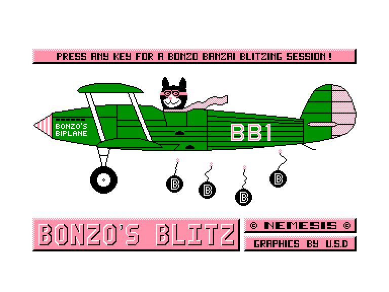 screenshot du jeu Amstrad CPC Bonzo Blitz