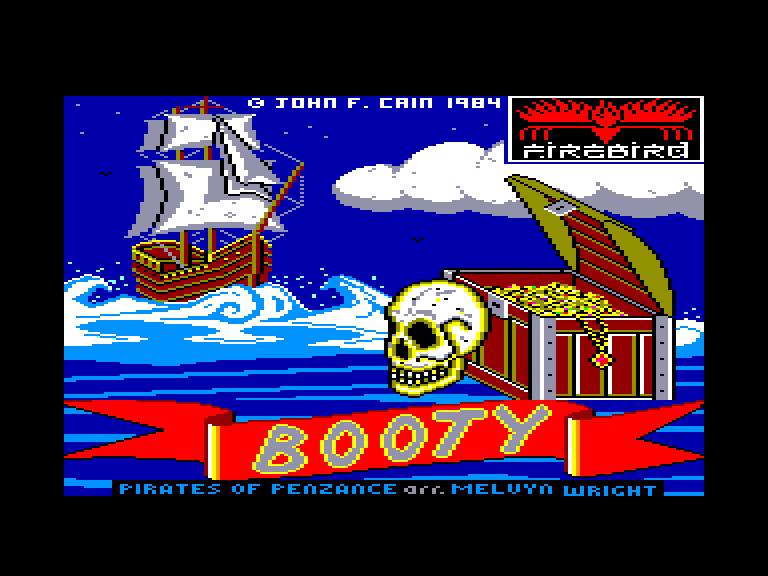 screenshot of the Amstrad CPC game Booty