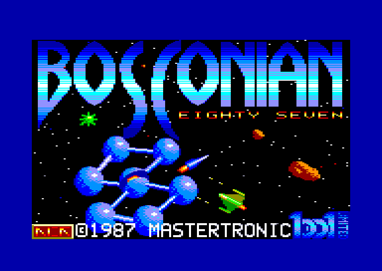 screenshot du jeu Amstrad CPC Bosconian 87