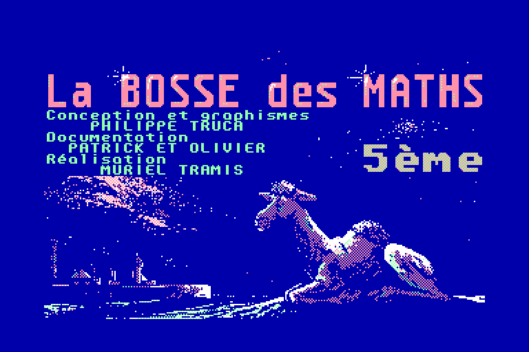screenshot of the Amstrad CPC game Bosse des Maths 5eme (la)