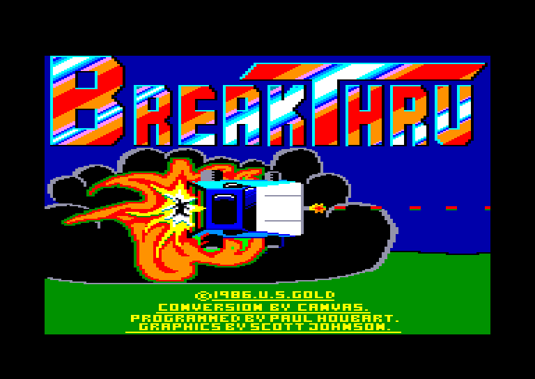 screenshot du jeu Amstrad CPC Breakthru